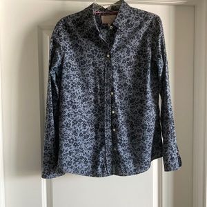 Banana Republic blouse, navy floral